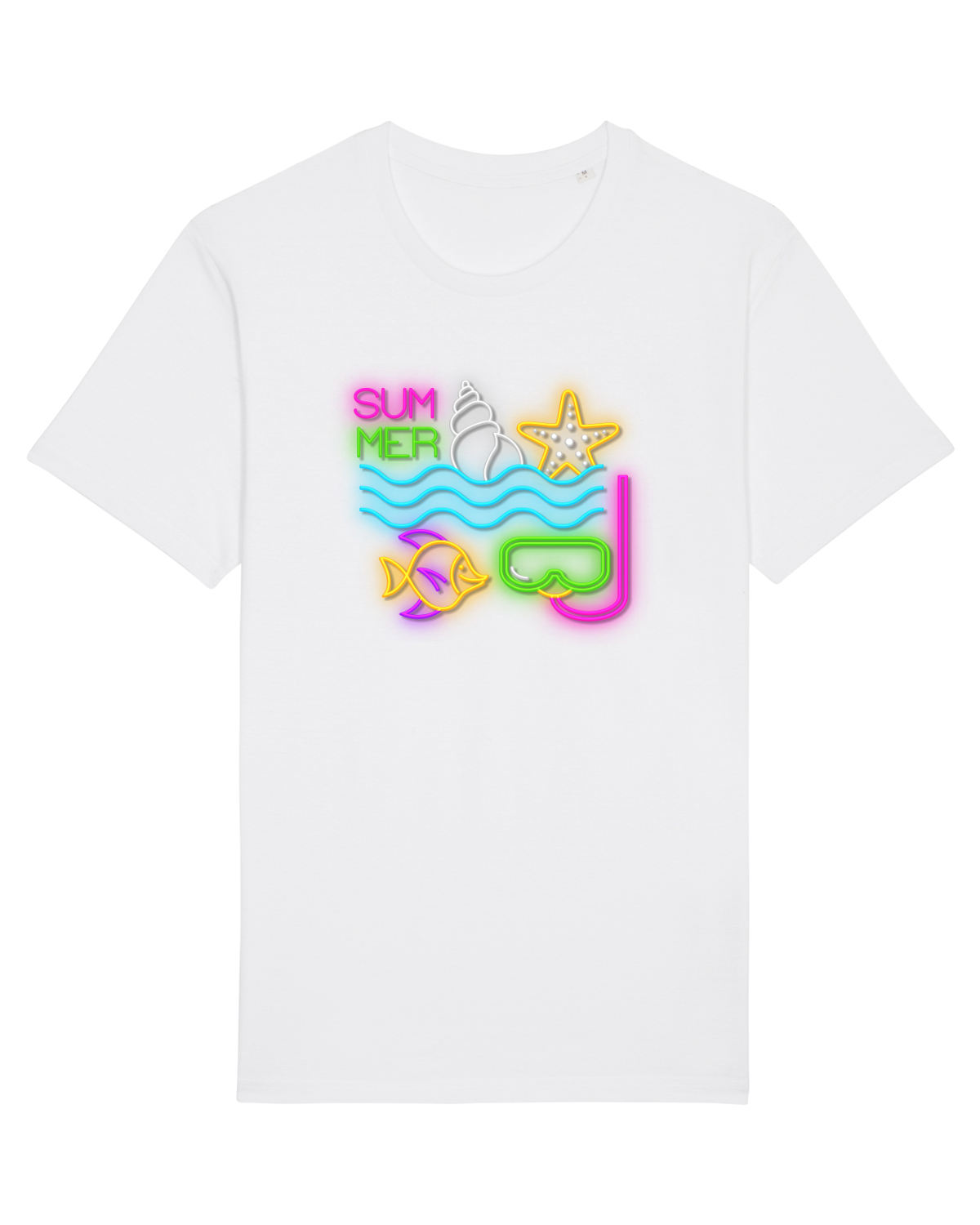 Tricou mânecă scurtă Unisex Rocker White