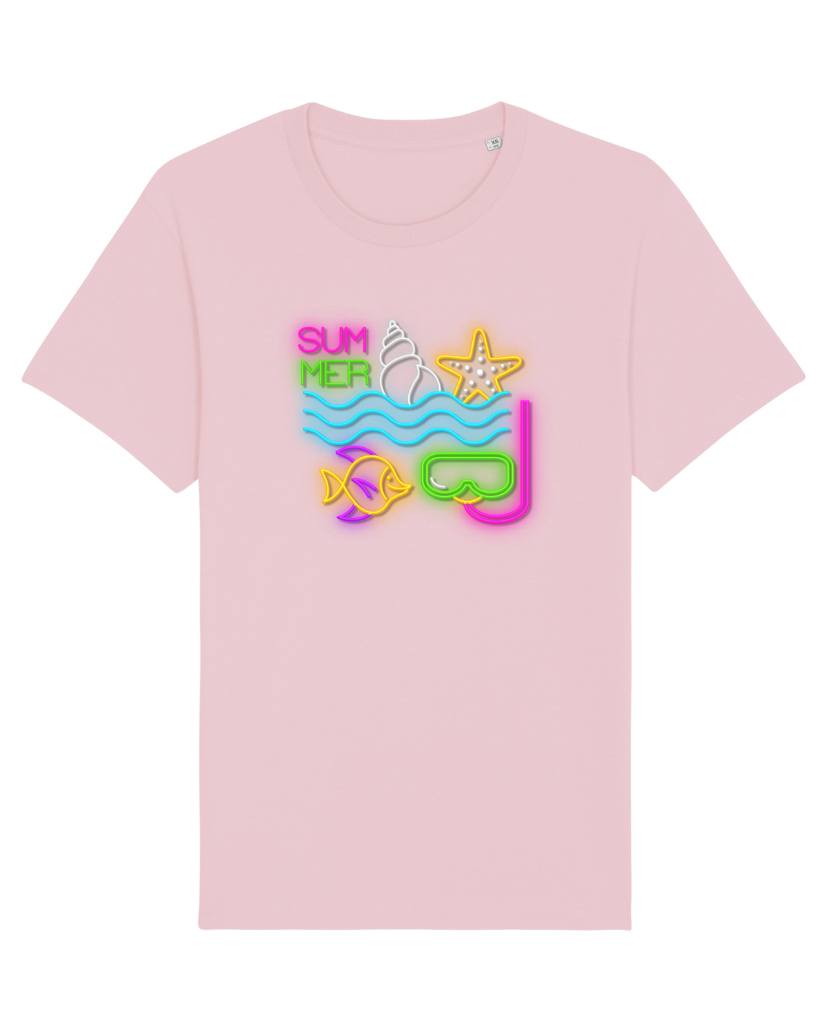 Tricou mânecă scurtă Unisex Rocker Cotton Pink