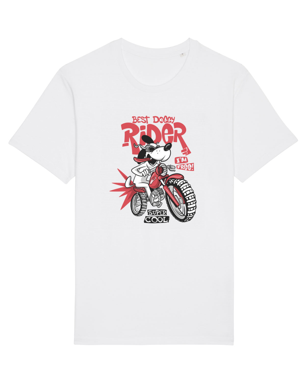 Tricou mânecă scurtă Unisex Rocker White