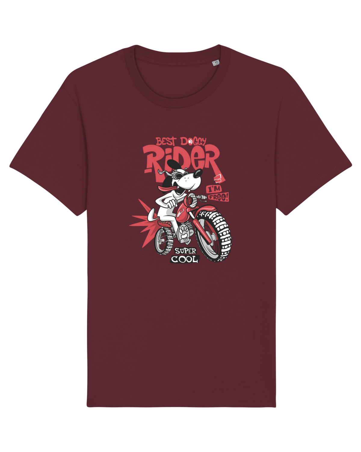 Tricou mânecă scurtă Unisex Rocker Burgundy