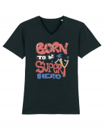 Born To Be Super Hero Tricou mânecă scurtă guler V Bărbat Presenter