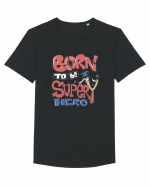 Born To Be Super Hero Tricou mânecă scurtă guler larg Bărbat Skater