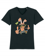 Bunny Skater Tricou mânecă scurtă guler V Bărbat Presenter