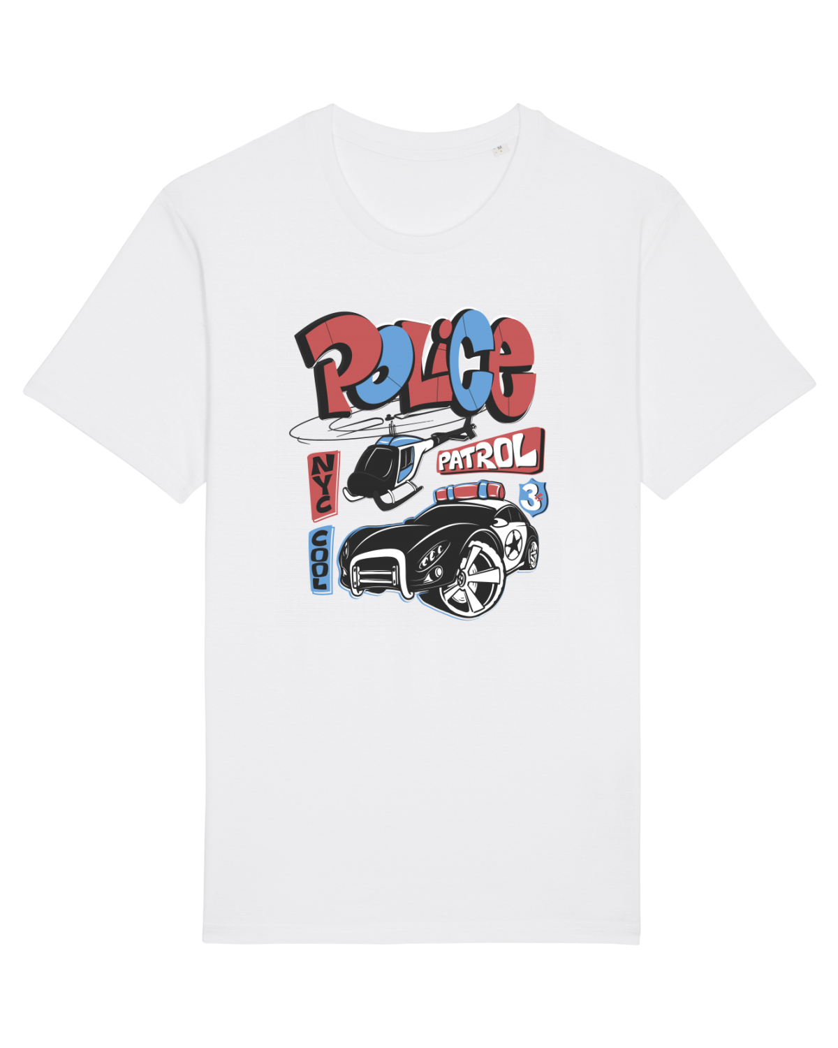 Tricou mânecă scurtă Unisex Rocker White