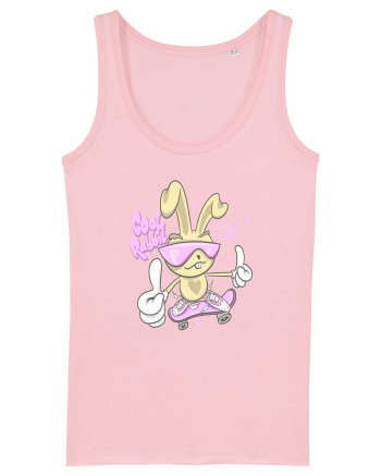 Cool Rabbit On Skateboard Cotton Pink