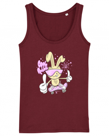 Cool Rabbit On Skateboard Burgundy