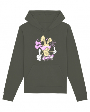 Cool Rabbit On Skateboard Khaki