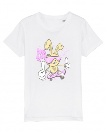 Cool Rabbit On Skateboard White