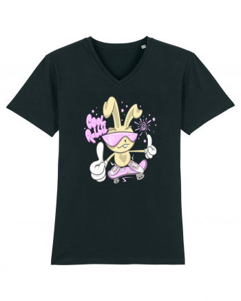 Cool Rabbit On Skateboard Black