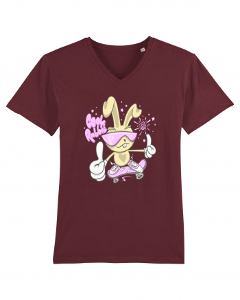 Cool Rabbit On Skateboard Burgundy