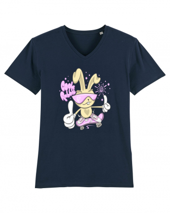 Cool Rabbit On Skateboard French Navy