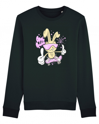 Cool Rabbit On Skateboard Black