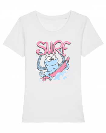 Hawaii Funny Octopus Surf White