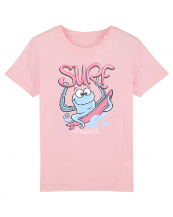 Hawaii Funny Octopus Surf Cotton Pink