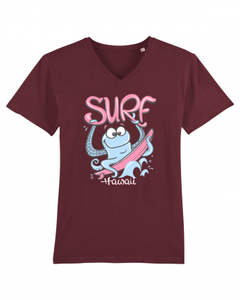 Hawaii Funny Octopus Surf Burgundy