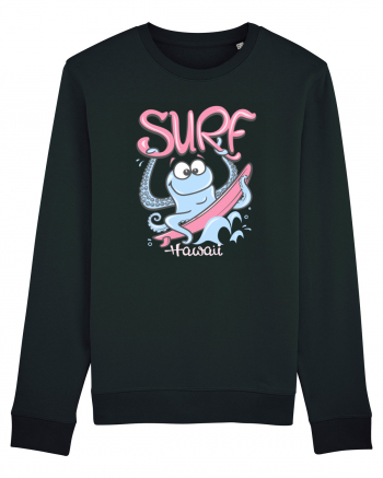 Hawaii Funny Octopus Surf Black