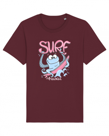 Hawaii Funny Octopus Surf Burgundy