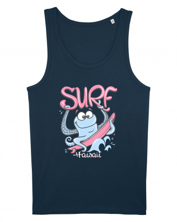 Hawaii Funny Octopus Surf Navy