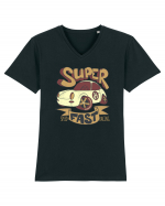 Retro 8 Car Superfast Tricou mânecă scurtă guler V Bărbat Presenter