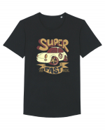 Retro 8 Car Superfast Tricou mânecă scurtă guler larg Bărbat Skater