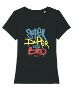 Super Duper Little Bro Tricou mânecă scurtă guler larg fitted Damă Expresser