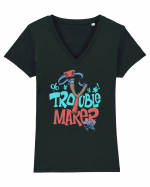 Trouble Maker Tricou mânecă scurtă guler V Damă Evoker