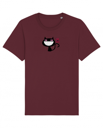 Evil Cat  Burgundy