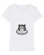 Hippo Tricou mânecă scurtă guler V Damă Evoker