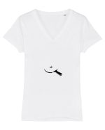 Pasiune Tricou mânecă scurtă guler V Damă Evoker