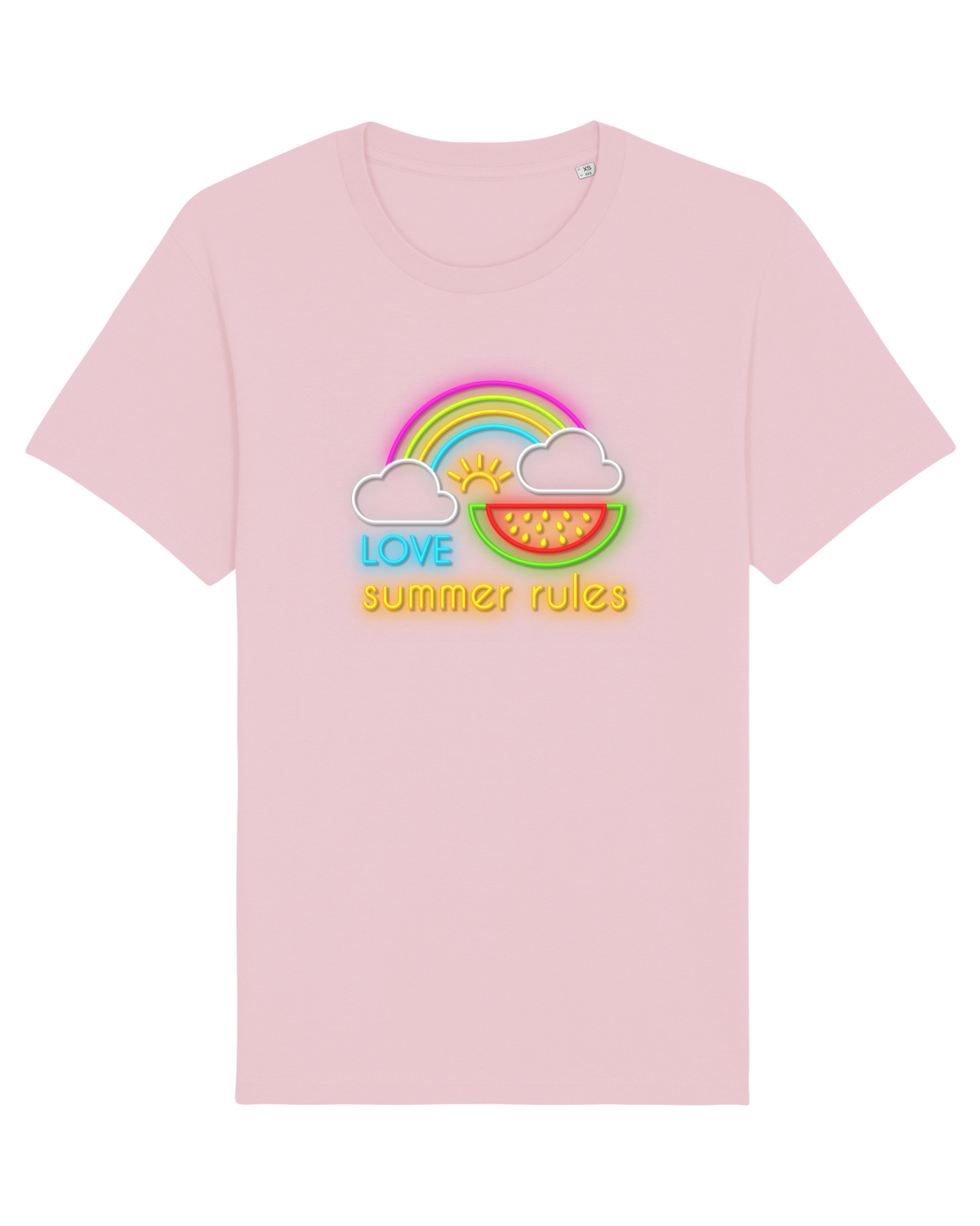 Tricou mânecă scurtă Unisex Rocker Cotton Pink