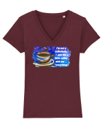 CoffeeHolic Tricou mânecă scurtă guler V Damă Evoker