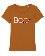 Halloween Boo Tricou mânecă scurtă guler larg fitted Damă Expresser