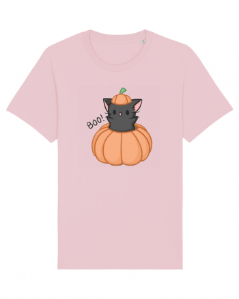 Scary cute black cat Cotton Pink