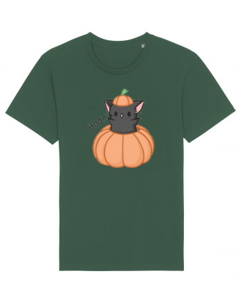 Scary cute black cat Bottle Green