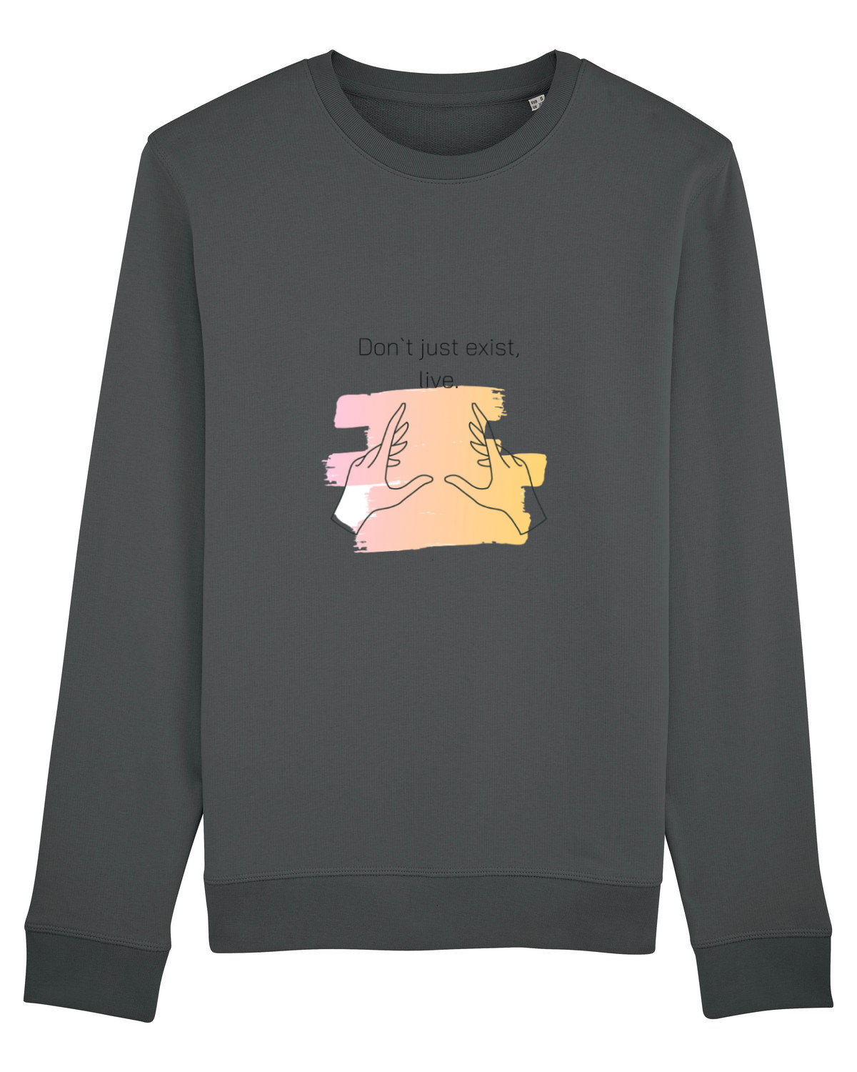 Bluză mânecă lungă Unisex Rise Anthracite