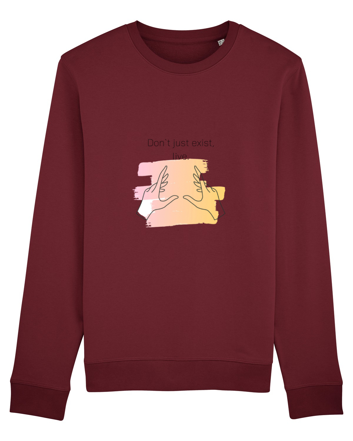 Bluză mânecă lungă Unisex Rise Burgundy