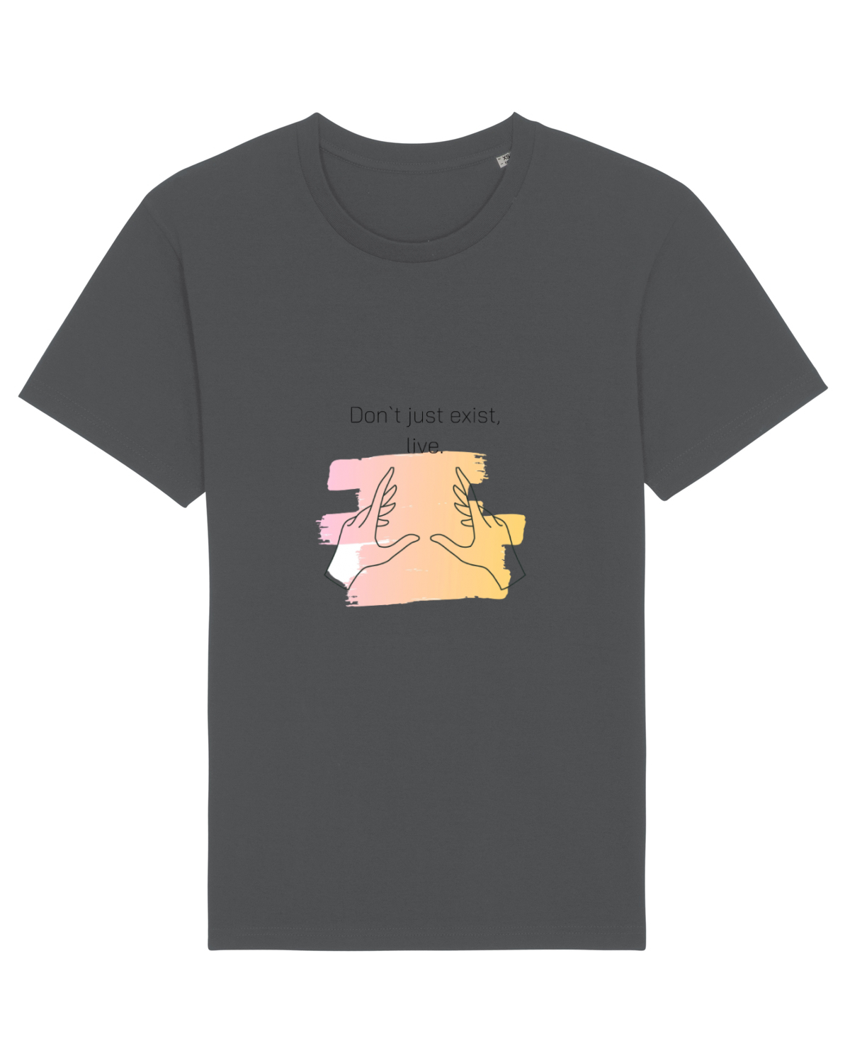Tricou mânecă scurtă Unisex Rocker Anthracite