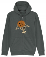 Happy Halloween Skeleton Head Hanorac cu fermoar Unisex Connector