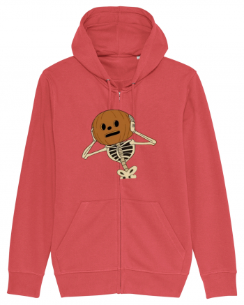 Happy Halloween Skeleton Head Carmine Red