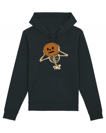 Happy Halloween Skeleton Head Black