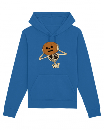 Happy Halloween Skeleton Head Royal Blue