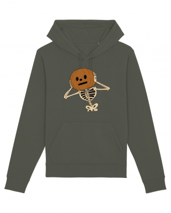 Happy Halloween Skeleton Head Khaki