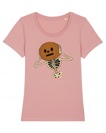 Happy Halloween Skeleton Head Canyon Pink