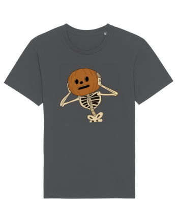 Happy Halloween Skeleton Head Anthracite