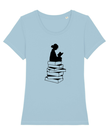 Girl reading Sky Blue