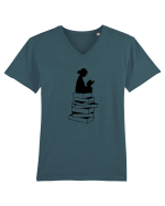 Girl reading Tricou mânecă scurtă guler V Bărbat Presenter