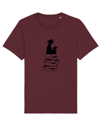 Girl reading Burgundy