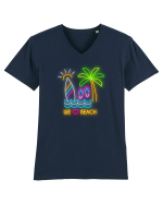 Ne place plaja Tricou mânecă scurtă guler V Bărbat Presenter