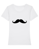 Mustacios Tricou mânecă scurtă guler larg fitted Damă Expresser