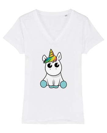Cute unicorn White